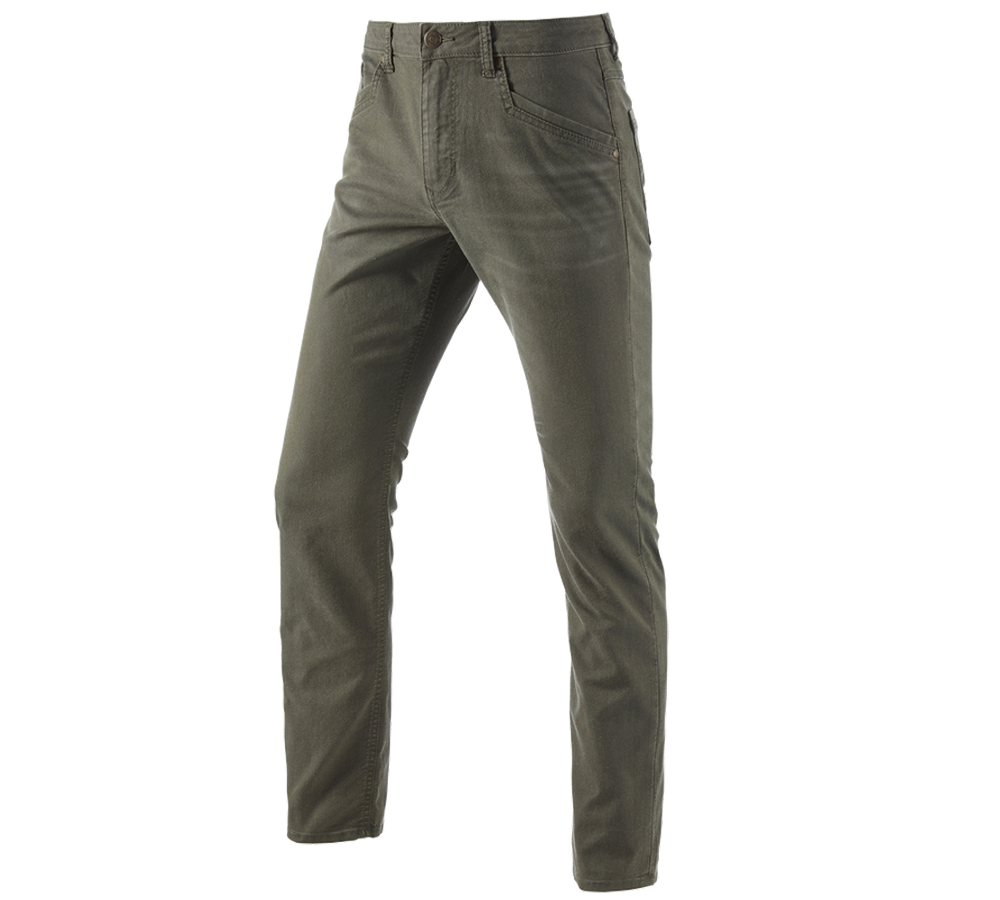 Pracovné nohavice: 5-vreckové nohavice e.s.vintage + maskáčová zelená