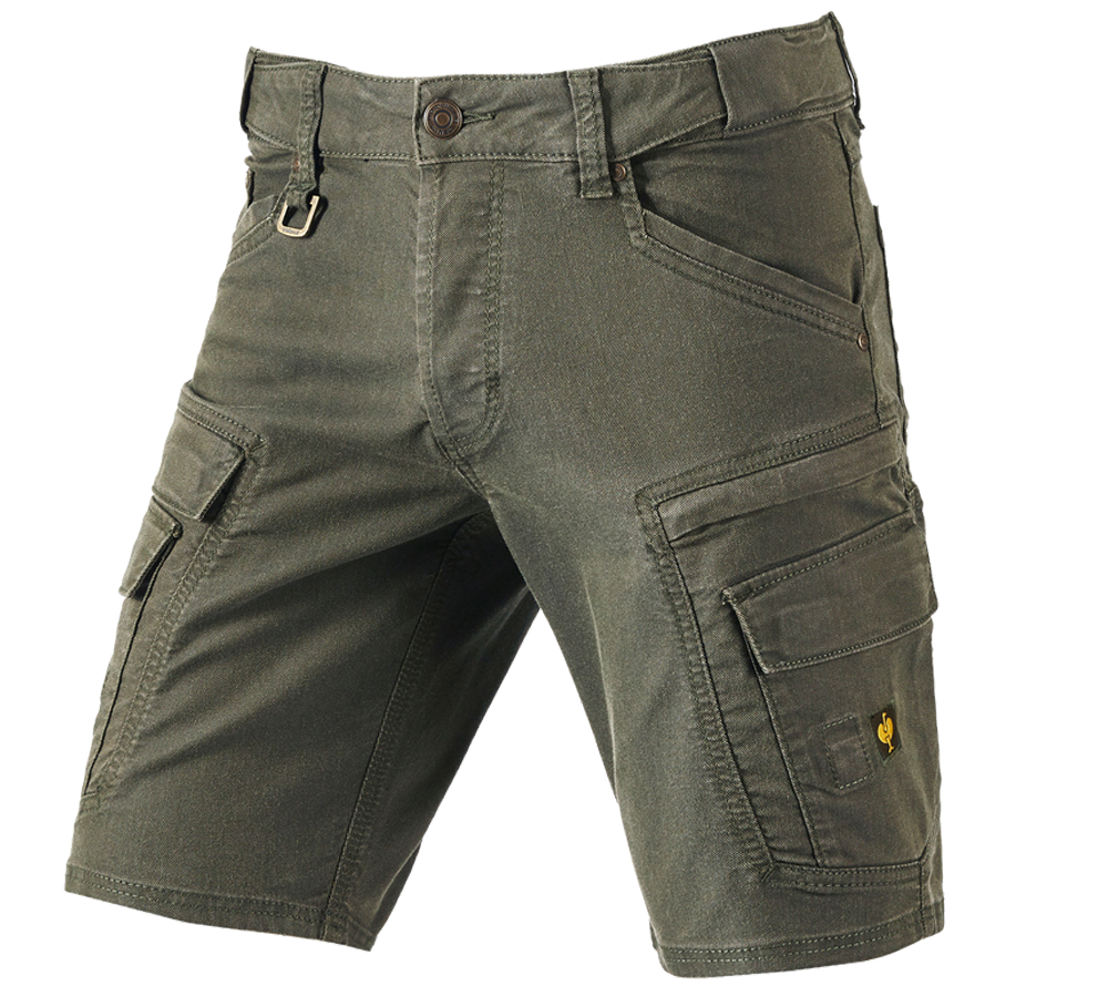 Pracovné nohavice: Šortky cargo e.s.vintage + maskáčová zelená