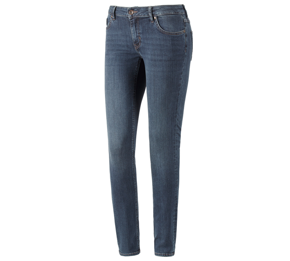 Pracovné nohavice: e.s. 5-vreckové džínsy, dámske + mediumwashed