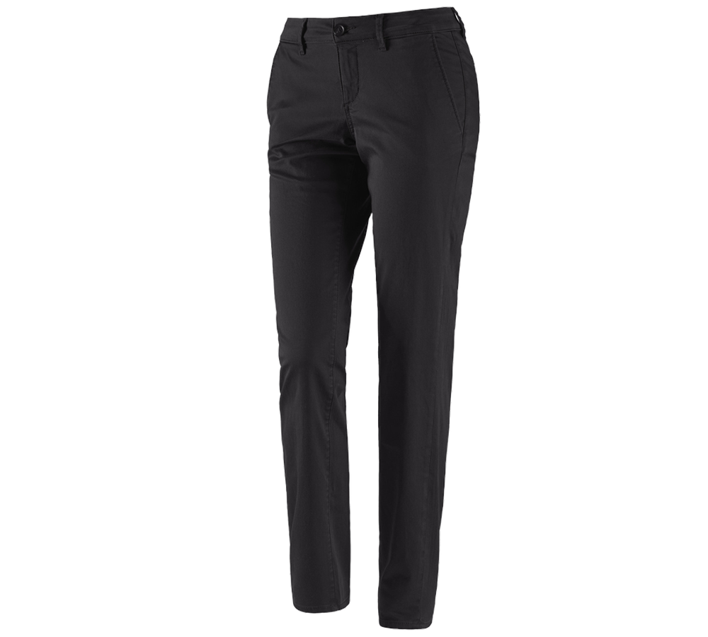 Pracovné nohavice: Dámske pracovné 5-vreckové chino nohavice e.s. + čierna
