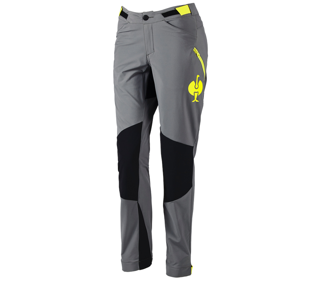 Odevy: Funkčné nohavice e.s.trail, dámske + čadičovo sivá/acidová žltá