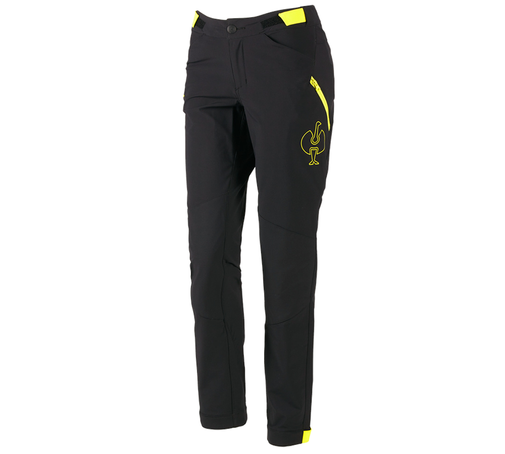 Odevy: Funkčné nohavice e.s.trail, dámske + čierna/acidová žltá