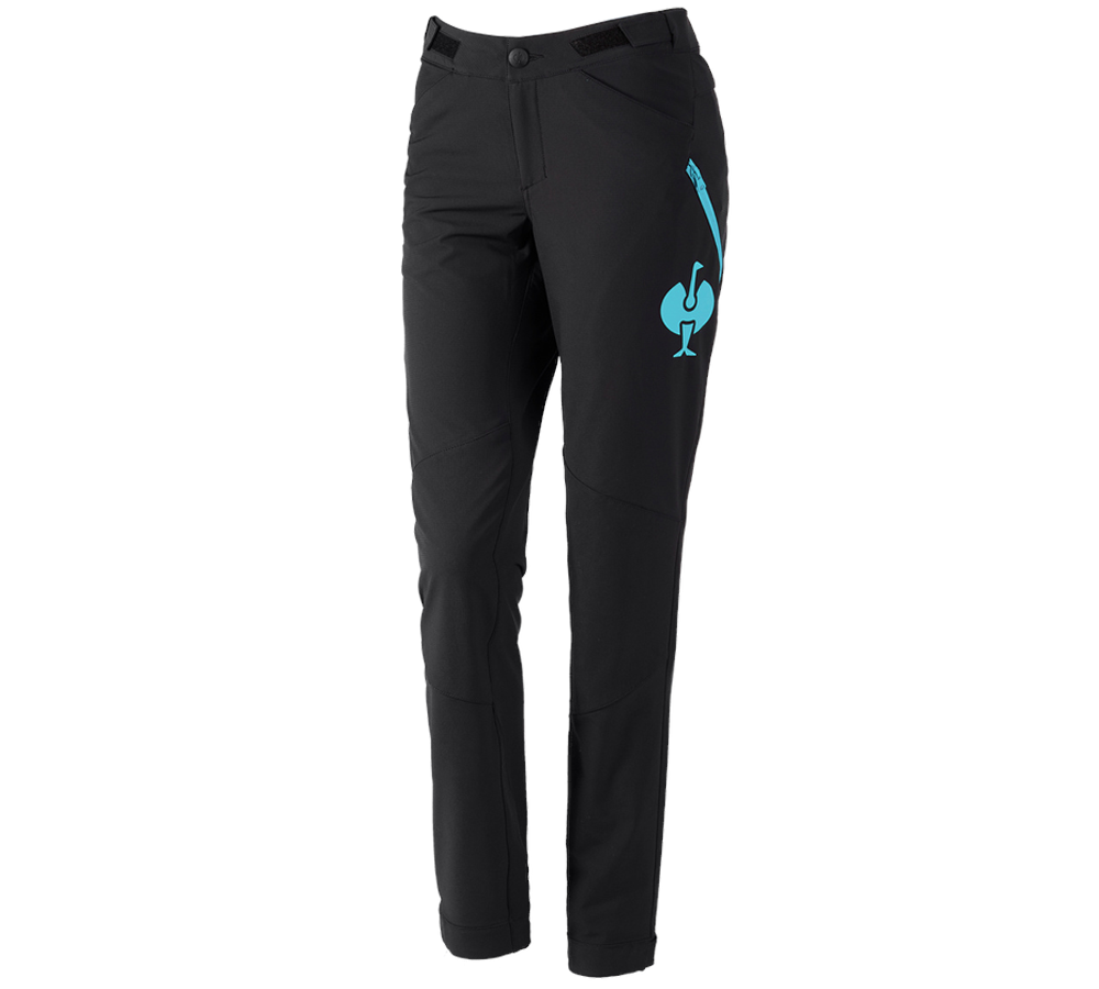 Pracovné nohavice: Funkčné nohavice e.s.trail, dámske + čierna/lapisovo tyrkysová