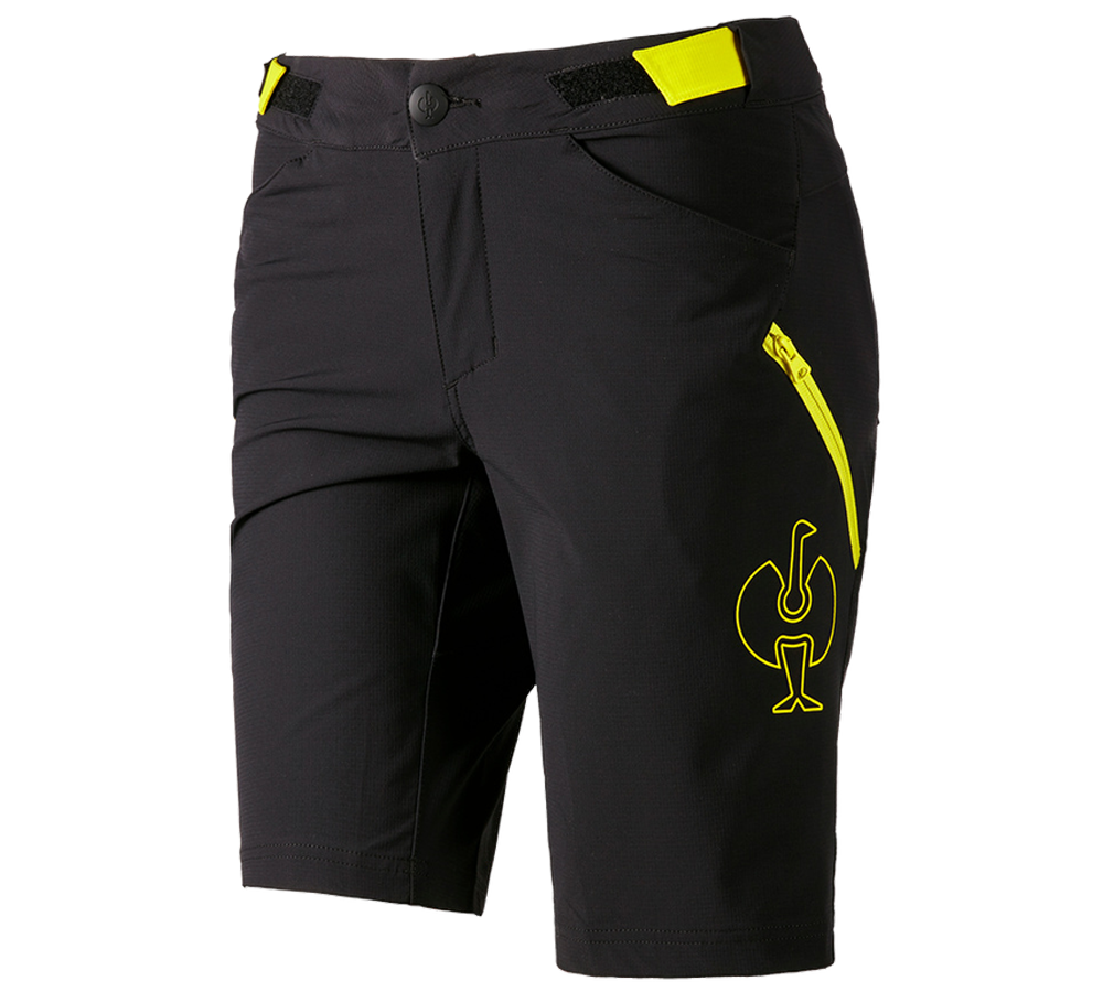 Pracovné nohavice: Funkčné šortky e.s.trail, dámske + čierna/acidová žltá