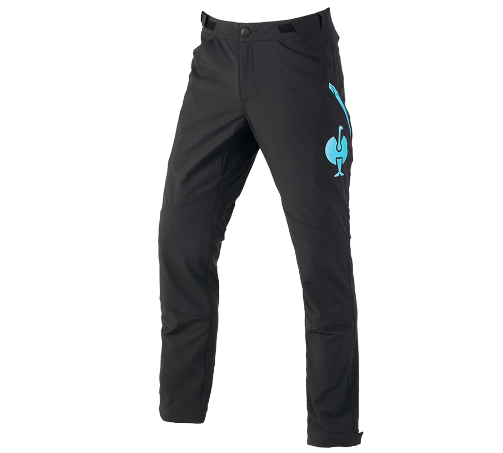Pracovné nohavice: Funkčné nohavice e.s.trail + čierna/lapisovo tyrkysová
