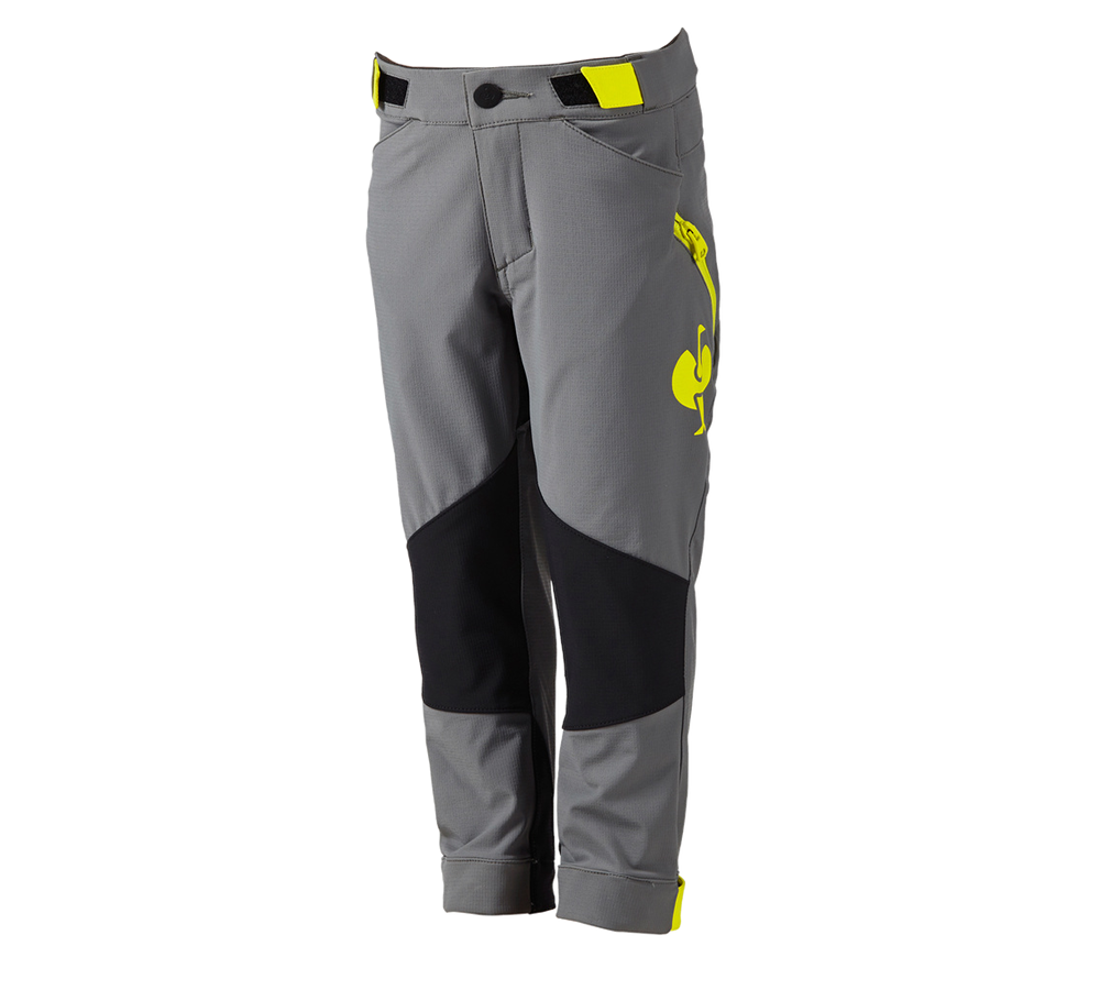 Nohavice: Funkčné nohavice e.s.trail, detské + čadičovo sivá/acidová žltá