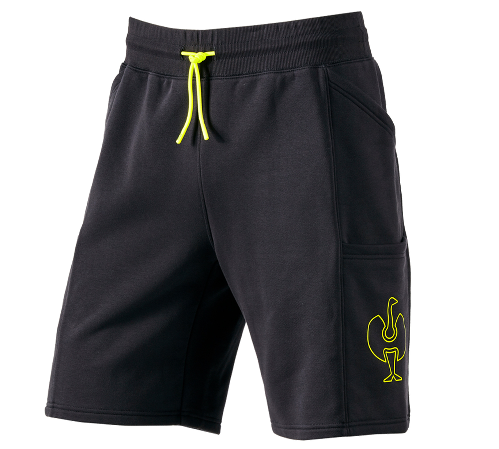 Pracovné nohavice: Teplákové šortky e.s.trail + čierna/acidová žltá