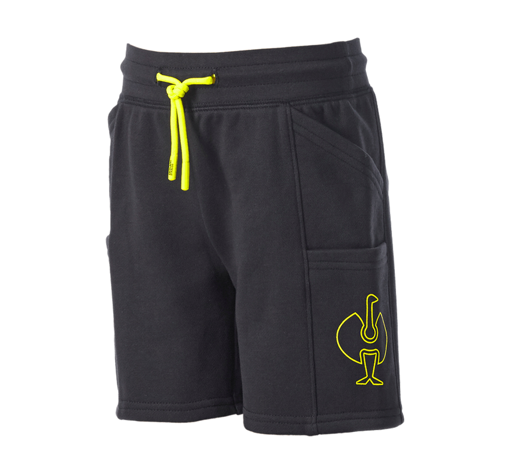 Šortky: Teplákové šortky light e.s.trail, detské + čierna/acidová žltá