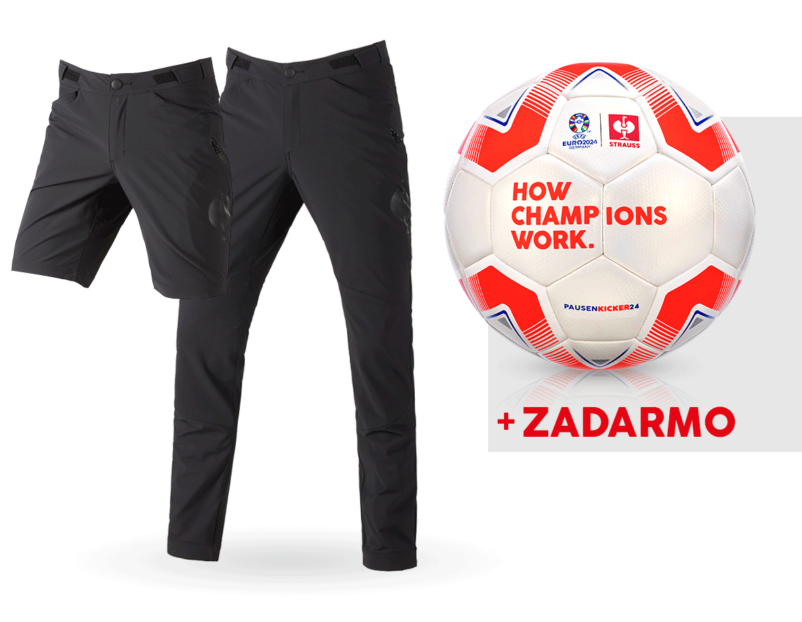 Odevy: SÚPRAVA: Funkčné nohavice e.s.trail+šortky+futbal. + čierna