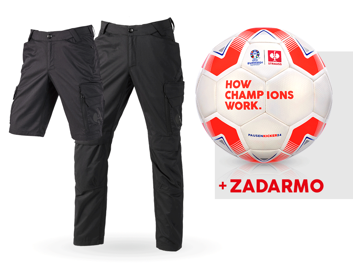 Spolupráce: SÚPRAVA: nohavice e.s.trail +šortky +futbal. lopta + čierna
