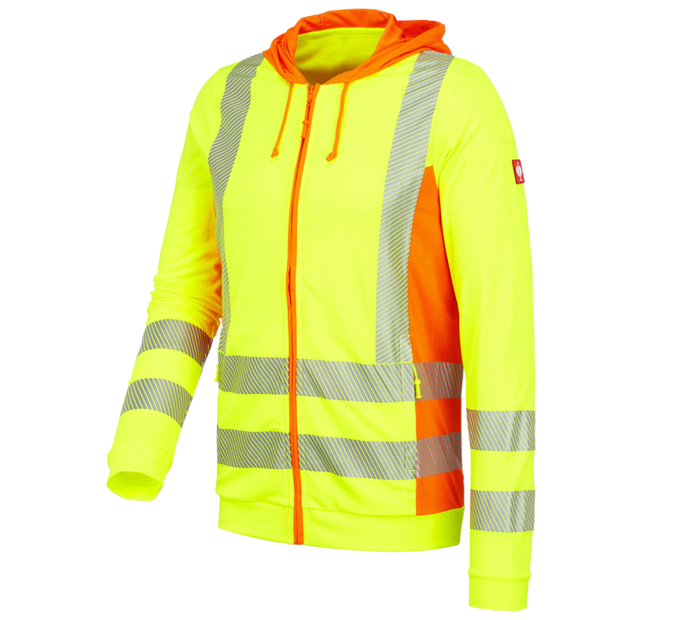 Pracovné bundy: Reflexná ochranná funk.bunda kapu. e.s.motion 2020 + výstražná žltá/výstražná oranžová