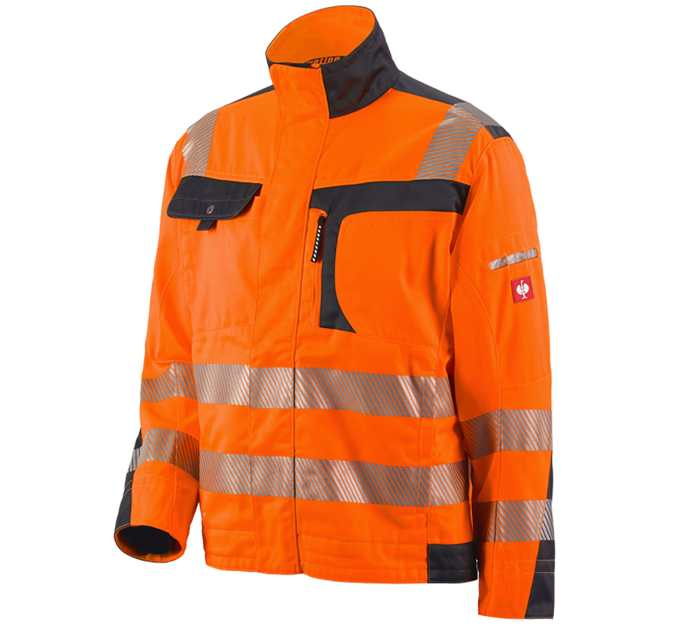 Pracovné bundy: Reflexná ochranná bunda e.s.motion + výstražná oranžová/antracitová