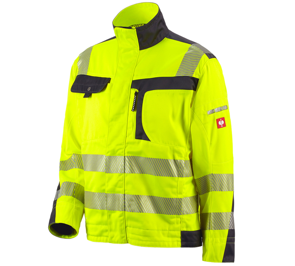 Pracovné bundy: Reflexná ochranná bunda e.s.motion + výstražná žltá/antracitová