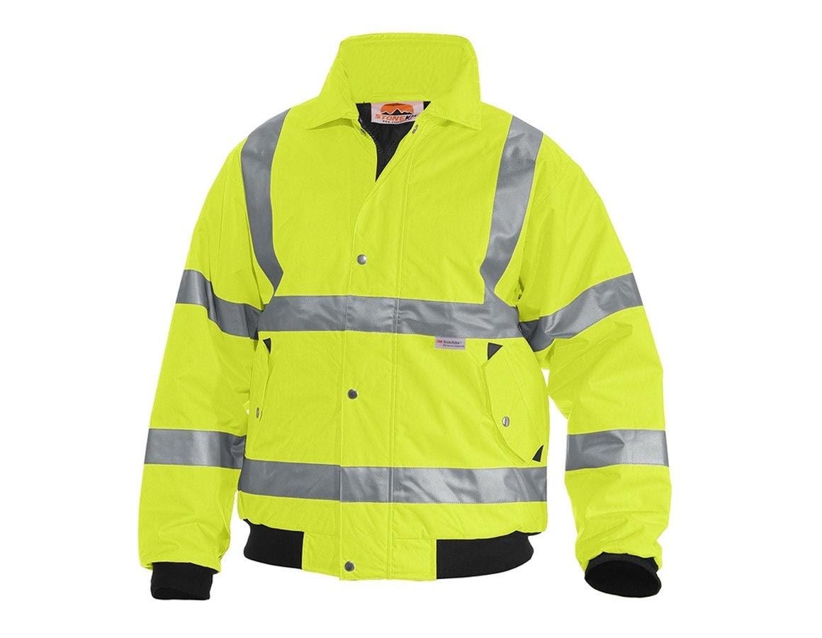 Pracovné bundy: Reflexná ochranná pilotná bunda STONEKIT + výstražná žltá