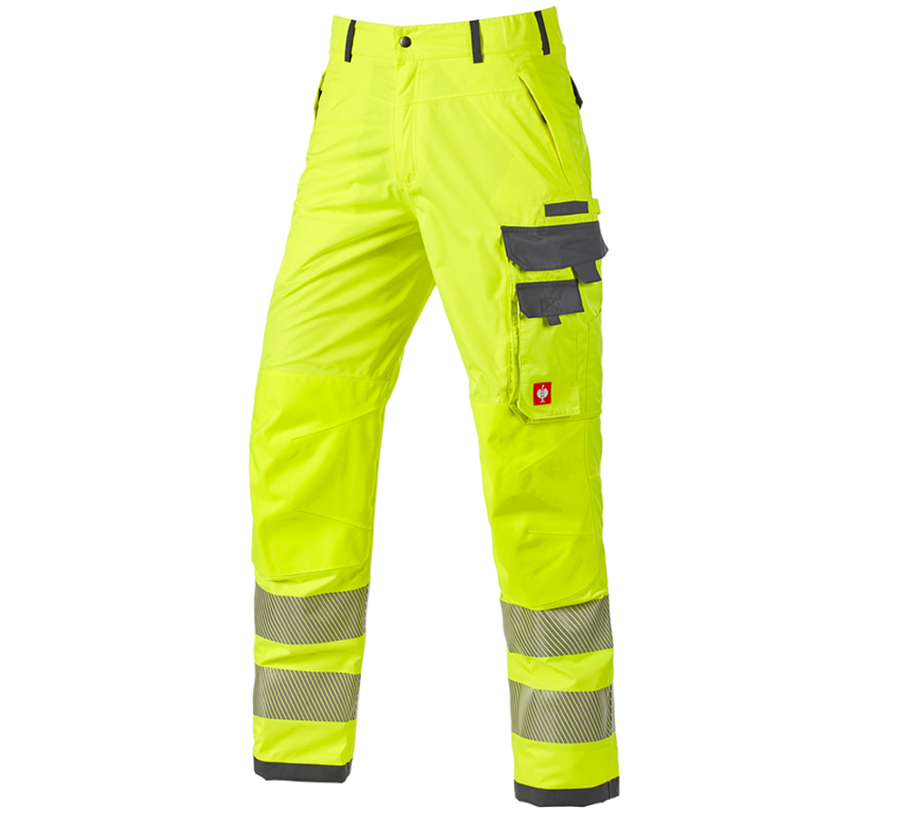 Pracovné nohavice: Reflexné ochranné funk. nohavice pása e.s.prestige + výstražná žltá/sivá