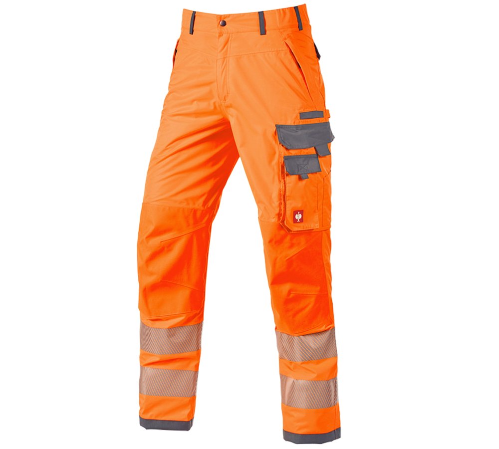 Pracovné nohavice: Reflexné ochranné funk. nohavice pása e.s.prestige + výstražná oranžová/sivá