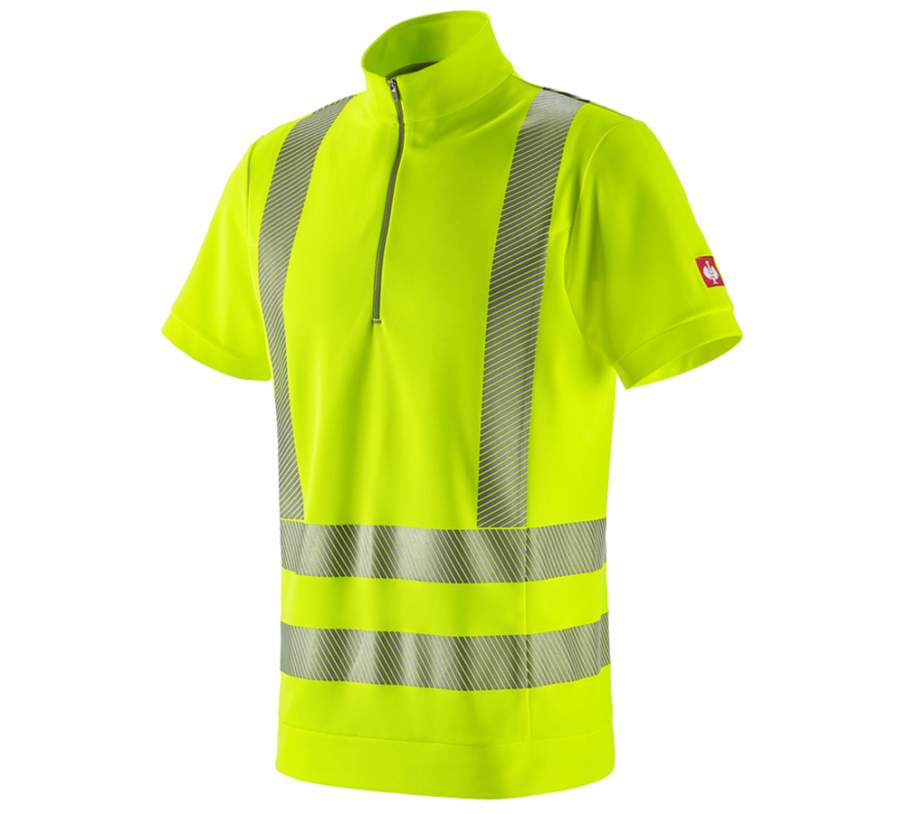 Témy: Reflexné ochranné funkčné tričko ZIP e.s. UV + výstražná žltá