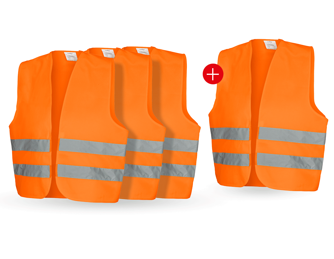 Oblečenie: 4 za 3 Reflexná ochranná vesta Basic STONEKIT + výstražná oranžová