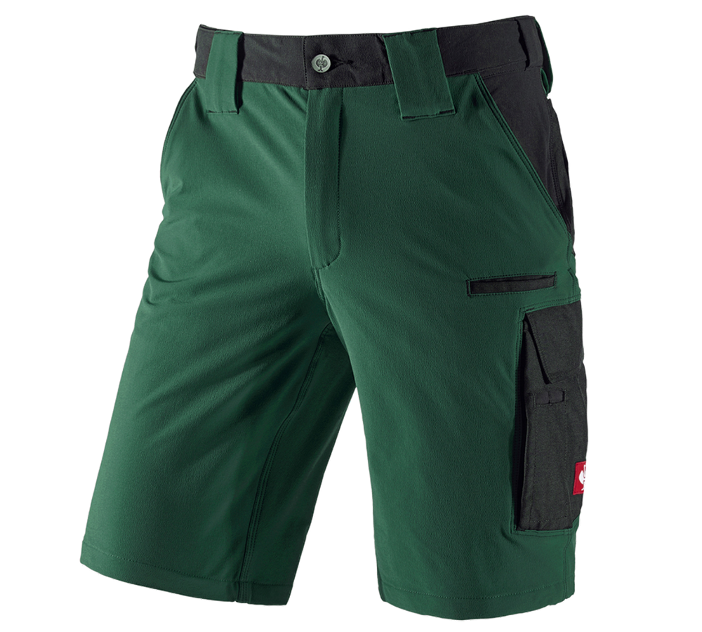 Pracovné nohavice: Funkčné šortky e.s.dynashield + zelená/čierna