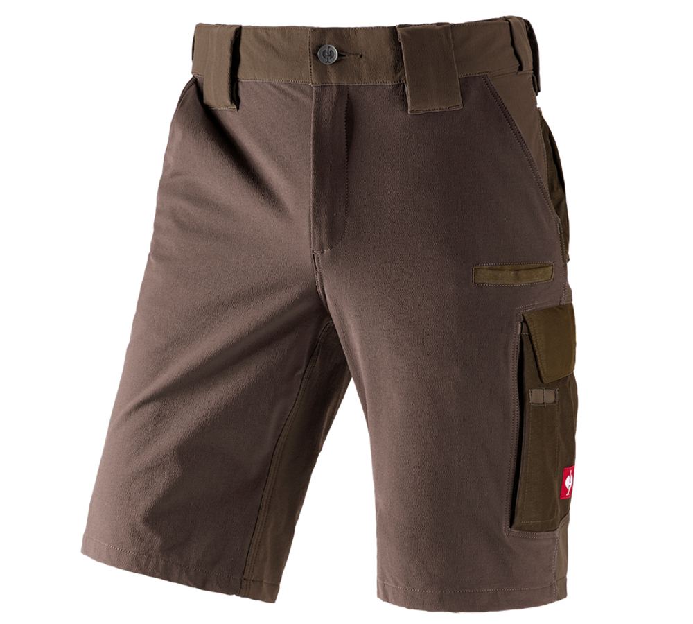 Pracovné nohavice: Funkčné šortky e.s.dynashield + lieskový oriešok/gaštanová
