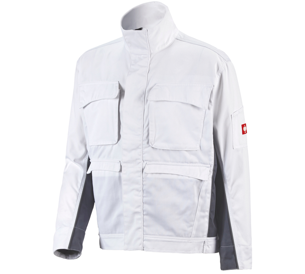 Pracovné bundy: Pracovná bunda e.s.active + biela/sivá