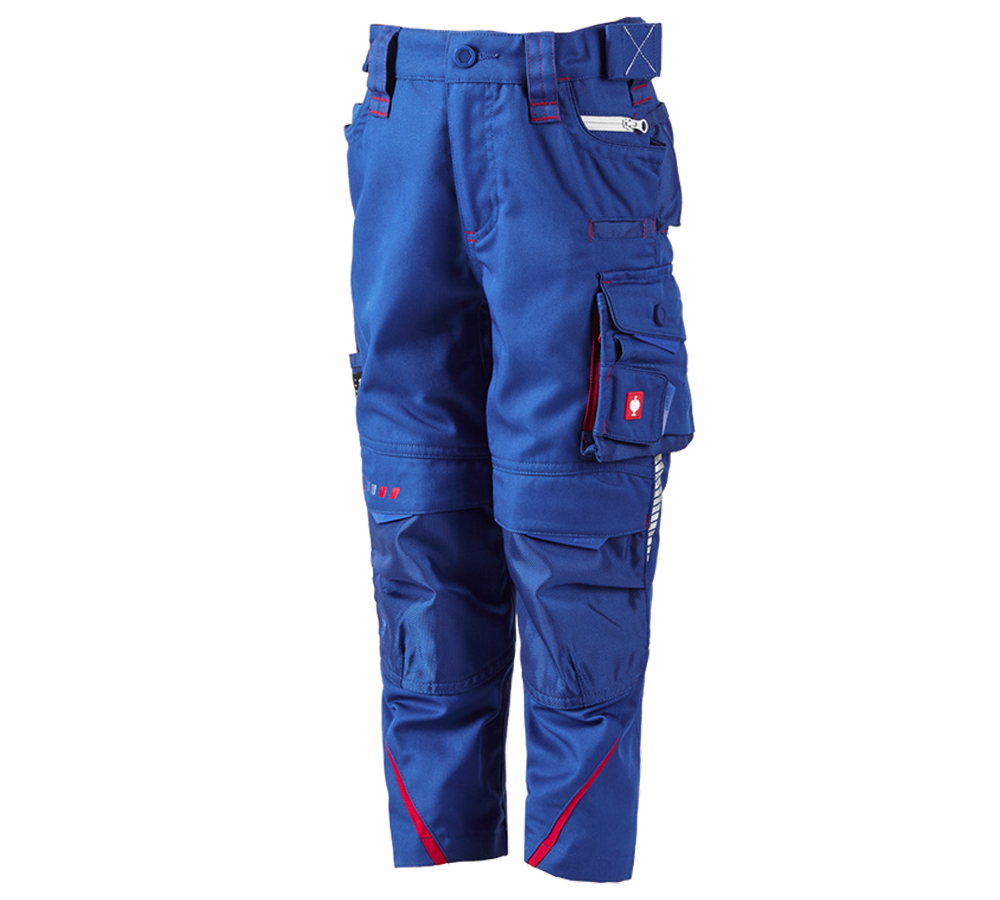 Nohavice: Nohavice do pása e.s.motion 2020, detské + nevadzovo modrá/ohnivá červená