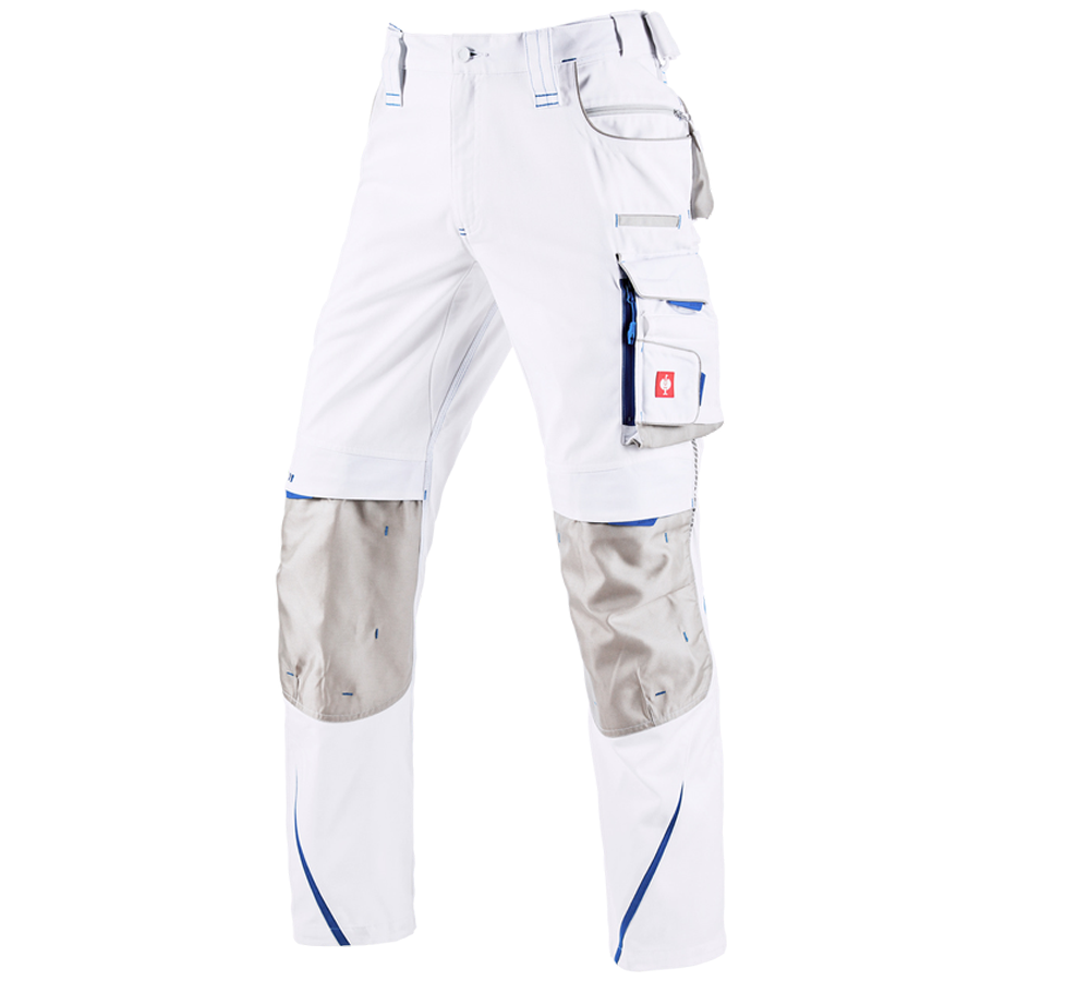 Pracovné nohavice: Nohavice do pása e.s.motion 2020 + biela/enciánová modrá