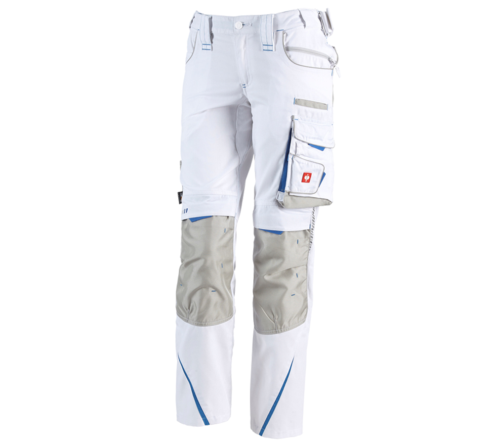 Pracovné nohavice: Dámske nohavice e.s.motion 2020 + biela/enciánová modrá