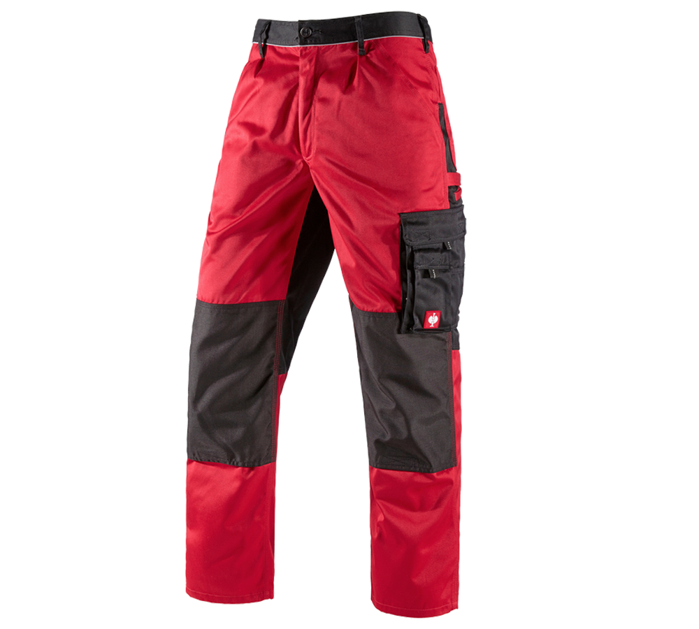 Pracovné nohavice: Nohavice do pása e.s.image + červená/čierna