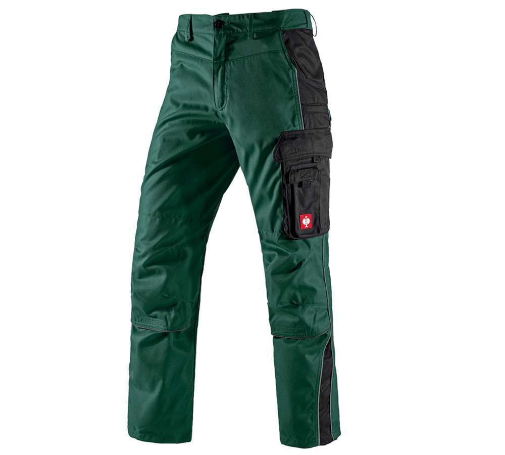 Pracovné nohavice: Nohavice do pása e.s.active + zelená/čierna