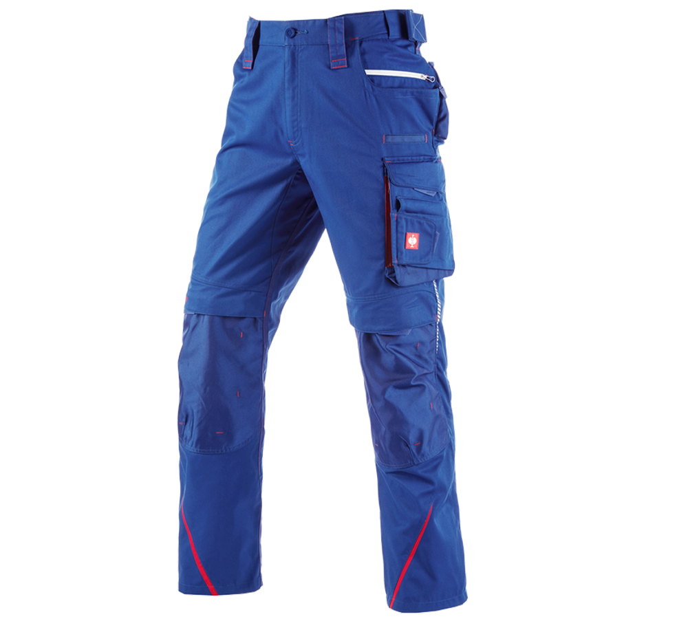 Studená: Zimné nohavice do pása e.s.motion 2020, pánske + nevadzovo modrá/ohnivá červená