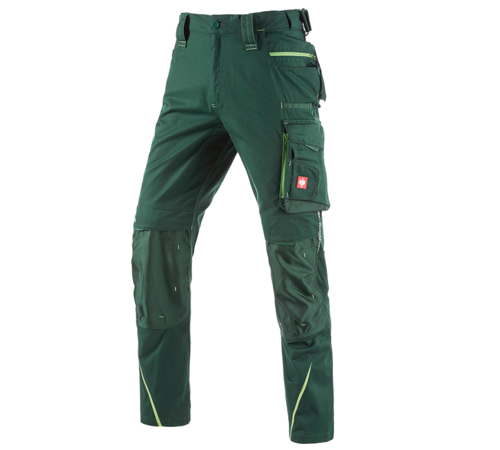 Pracovné nohavice: Zimné nohavice do pása e.s.motion 2020, pánske + zelená/morská zelená