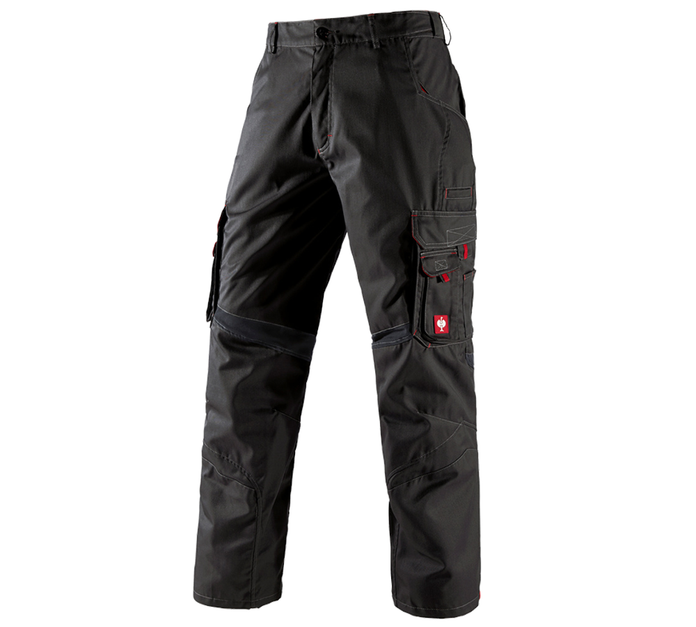 Pracovné nohavice: Nohavice do pása e.s.akzent + čierna/červená
