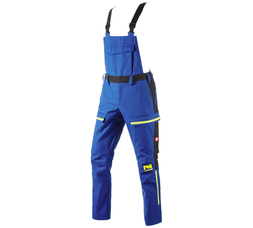 Pracovné nohavice: Nohavice s náprsenkou e.s.vision multinorm + nevadzovo modrá/čierna