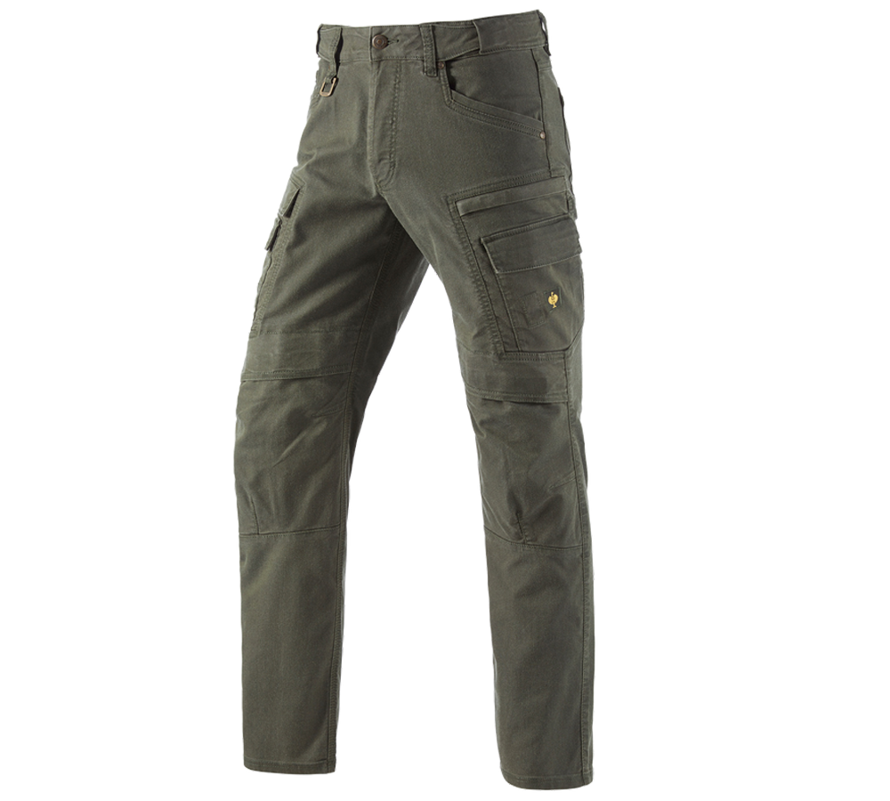 Pracovné nohavice: Pracovné cargo nohavice e.s.vintage + maskáčová zelená