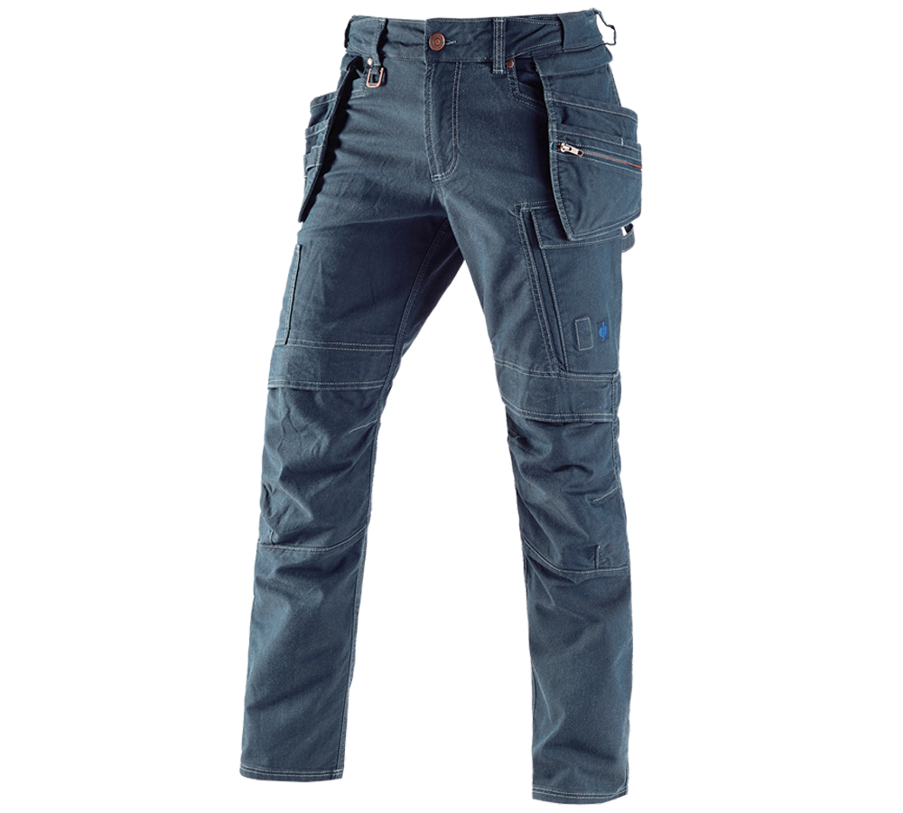 Inštalatér: Puzdrové nohavice do pása e.s.vintage + arktická modrá