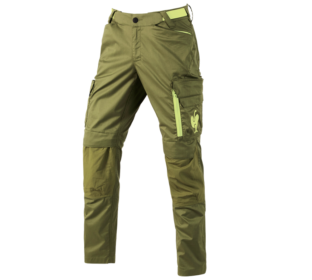 Pracovné nohavice: Nohavice do pása e.s.trail + borievkovo zelená/limetkovo zelená
