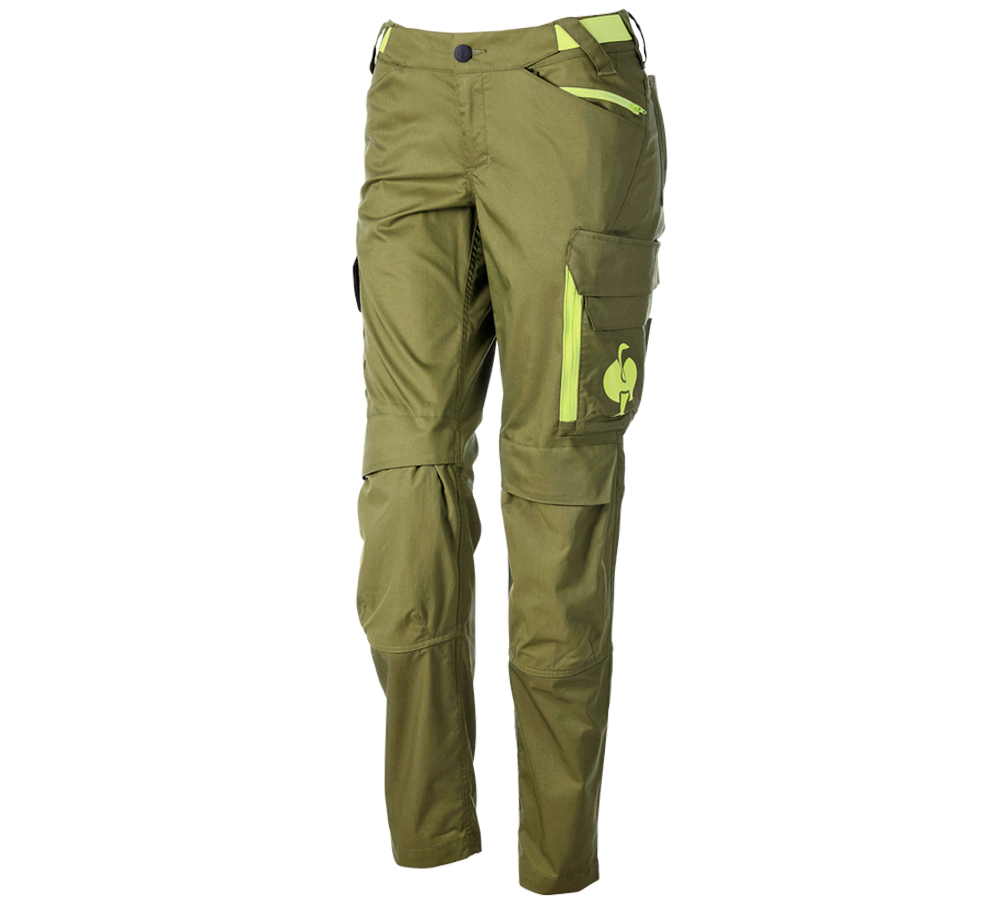 Pracovné nohavice: Nohavice do pása e.s.trail, dámske + borievkovo zelená/limetkovo zelená