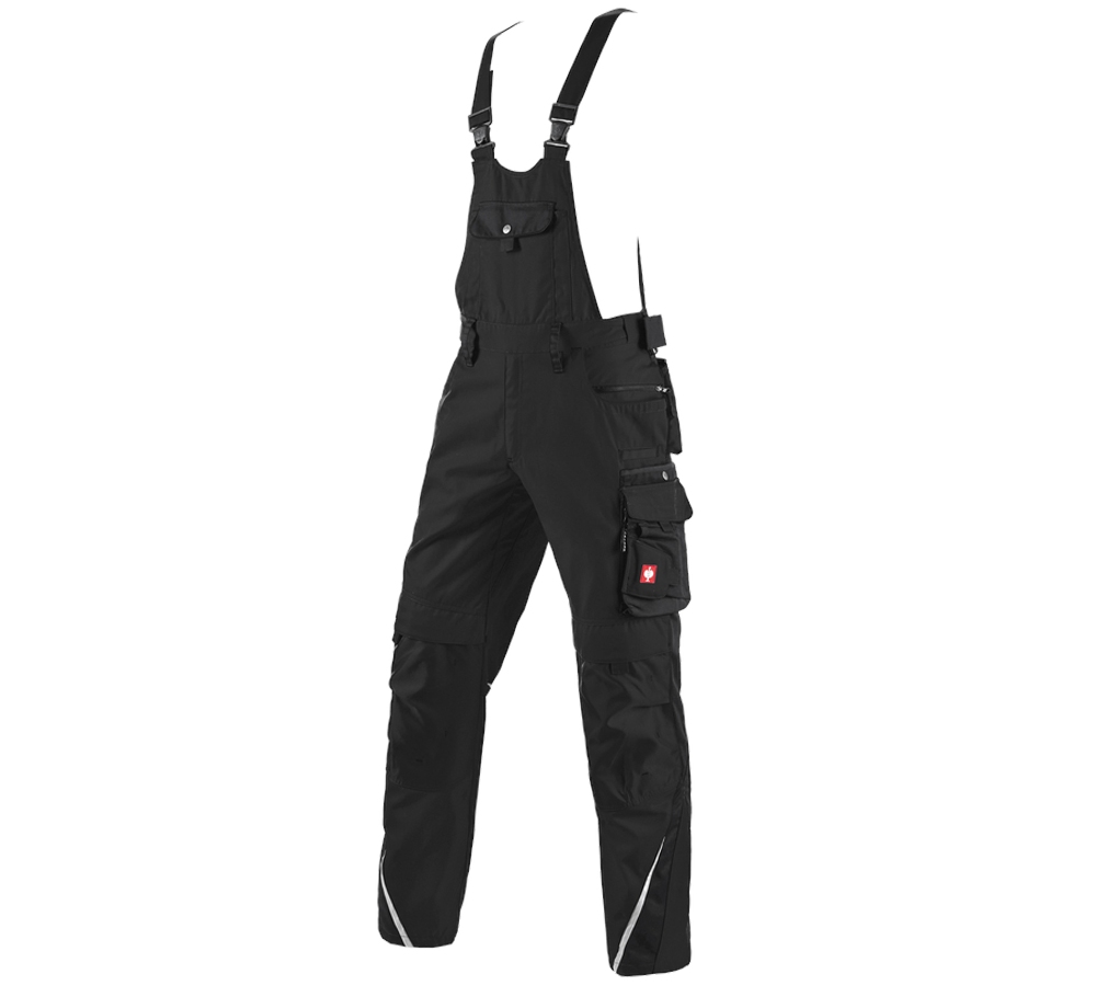 Inštalatér: Nohavice s náprsenkou e.s.motion zima + čierna