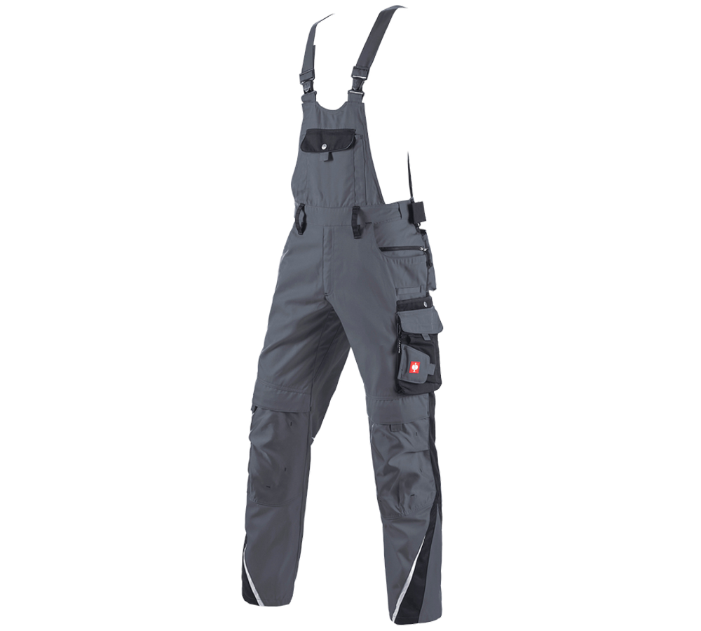 Pracovné nohavice: Nohavice s náprsenkou e.s.motion zima + sivá/čierna
