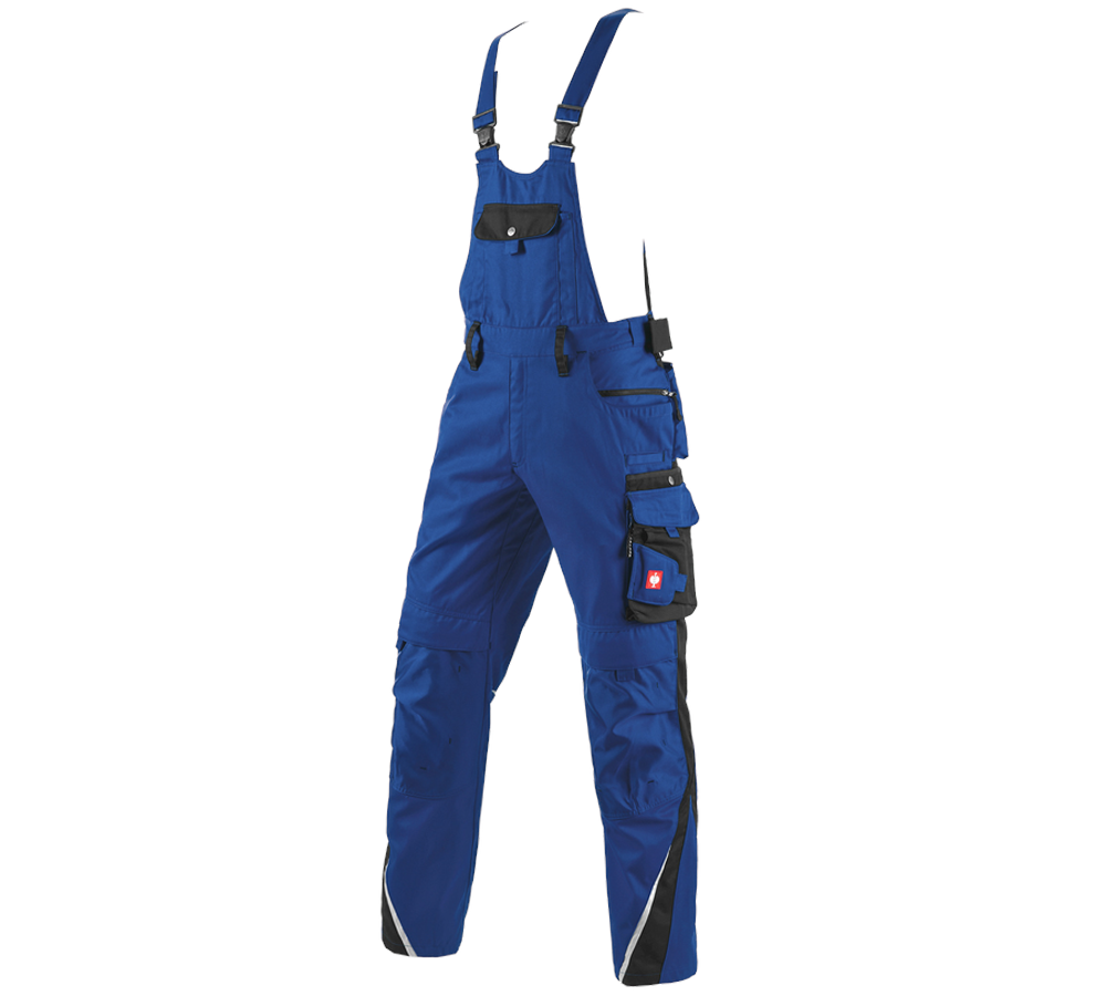 Inštalatér: Nohavice s náprsenkou e.s.motion zima + nevadzovo modrá/čierna