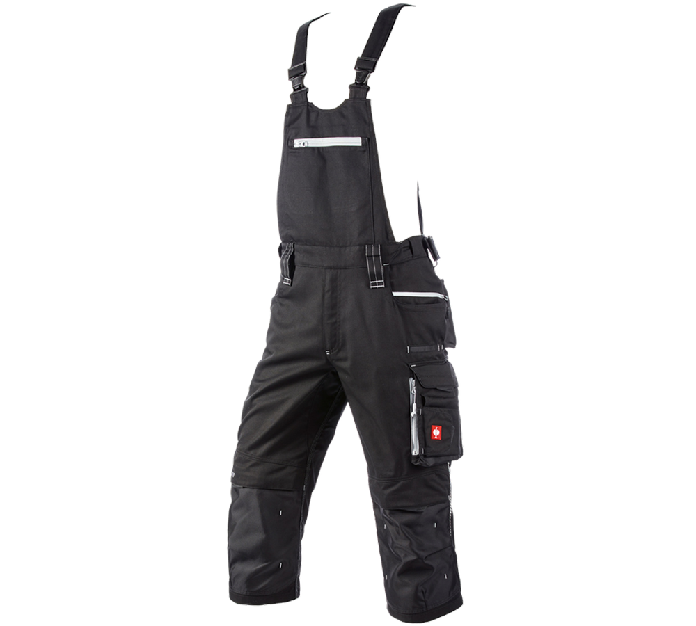 Pracovné nohavice: Pirátske nohavice s náprsenkou e.s.motion 2020 + čierna/platinová