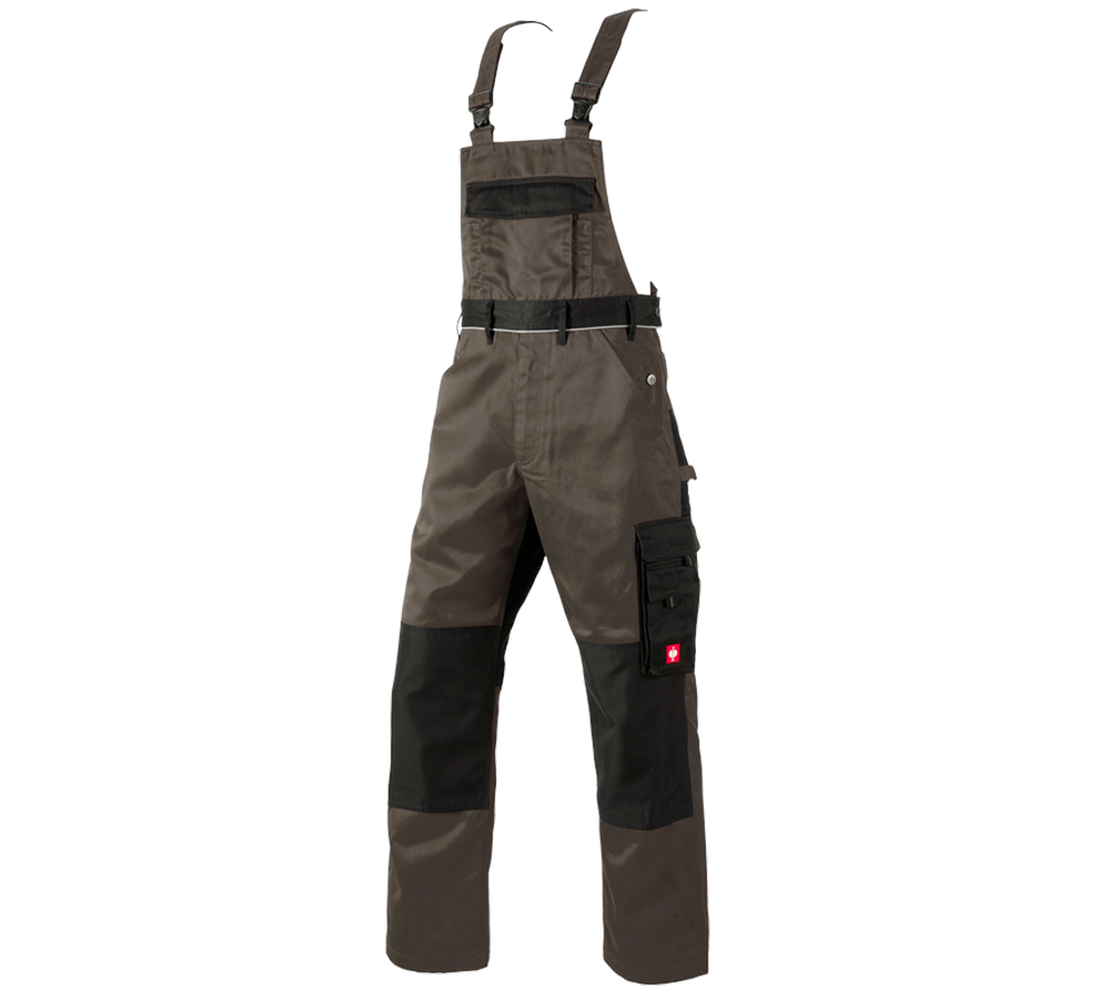 Pracovné nohavice: Nohavice s náprsenkou e.s.image + olivová/čierna