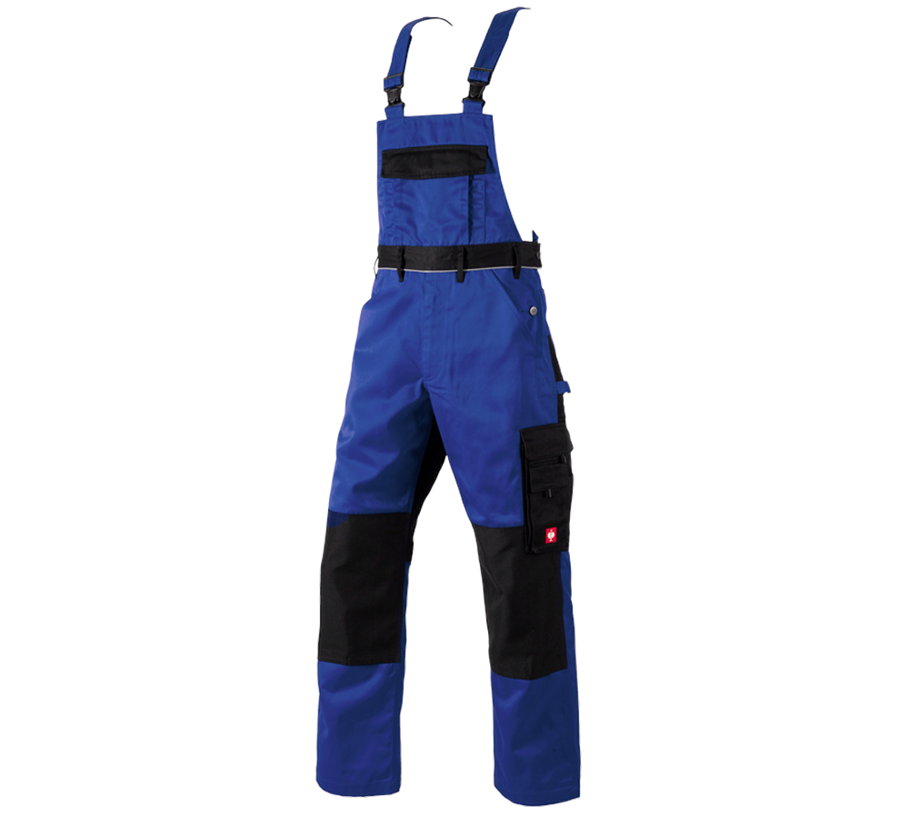 Pracovné nohavice: Nohavice s náprsenkou e.s.image + nevadzovo modrá/čierna
