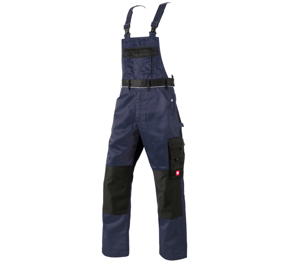 Pracovné nohavice: Nohavice s náprsenkou e.s.image + tmavomodrá/čierna