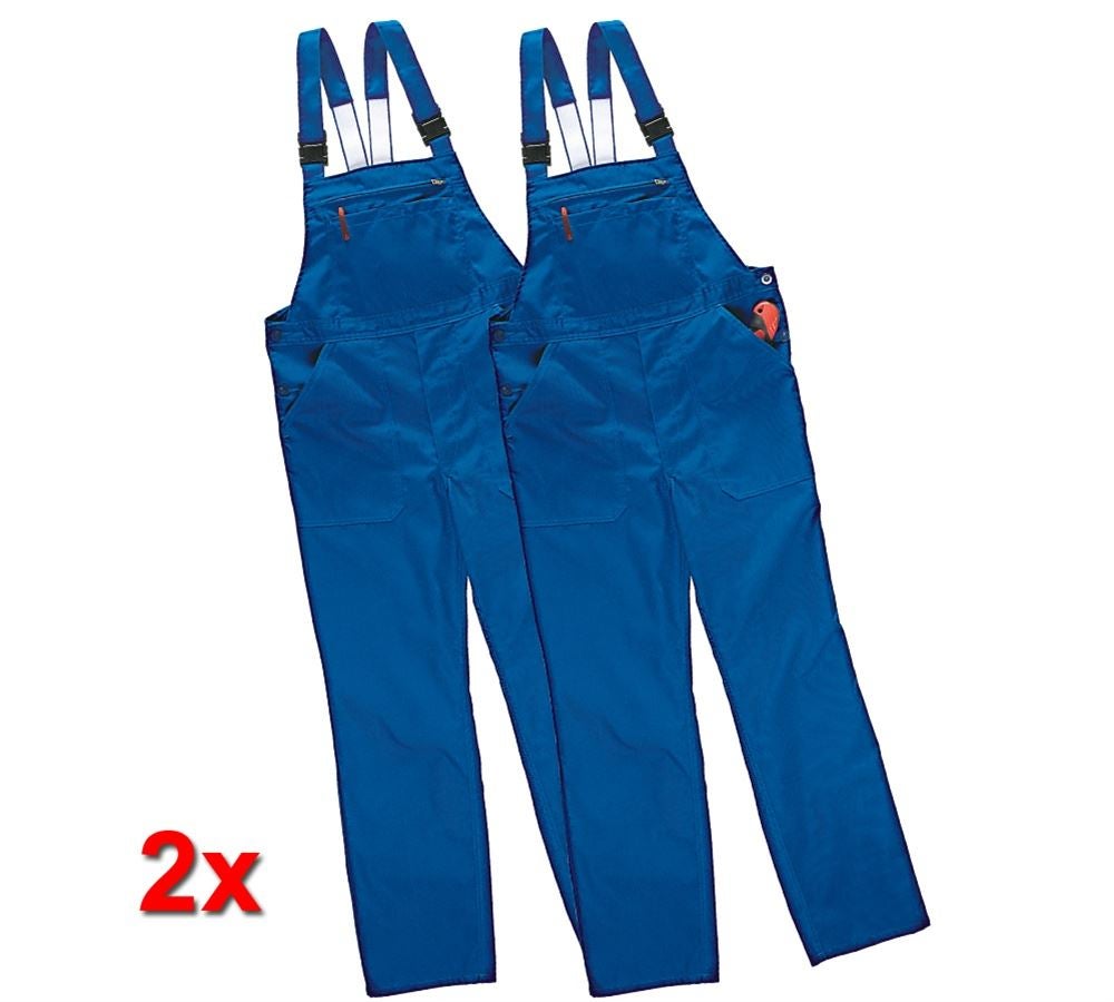 Pracovné nohavice: Nohavice s náprsenkou Economy, balenie 2 ks + nevadzovo modrá