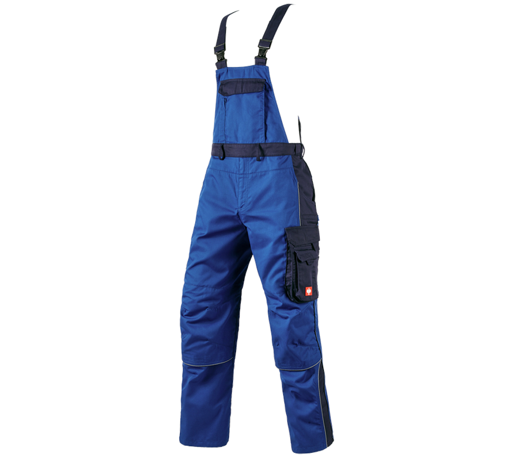 Pracovné nohavice: Nohavice s náprsenkou e.s.active + nevadzovo modrá/tmavomodrá