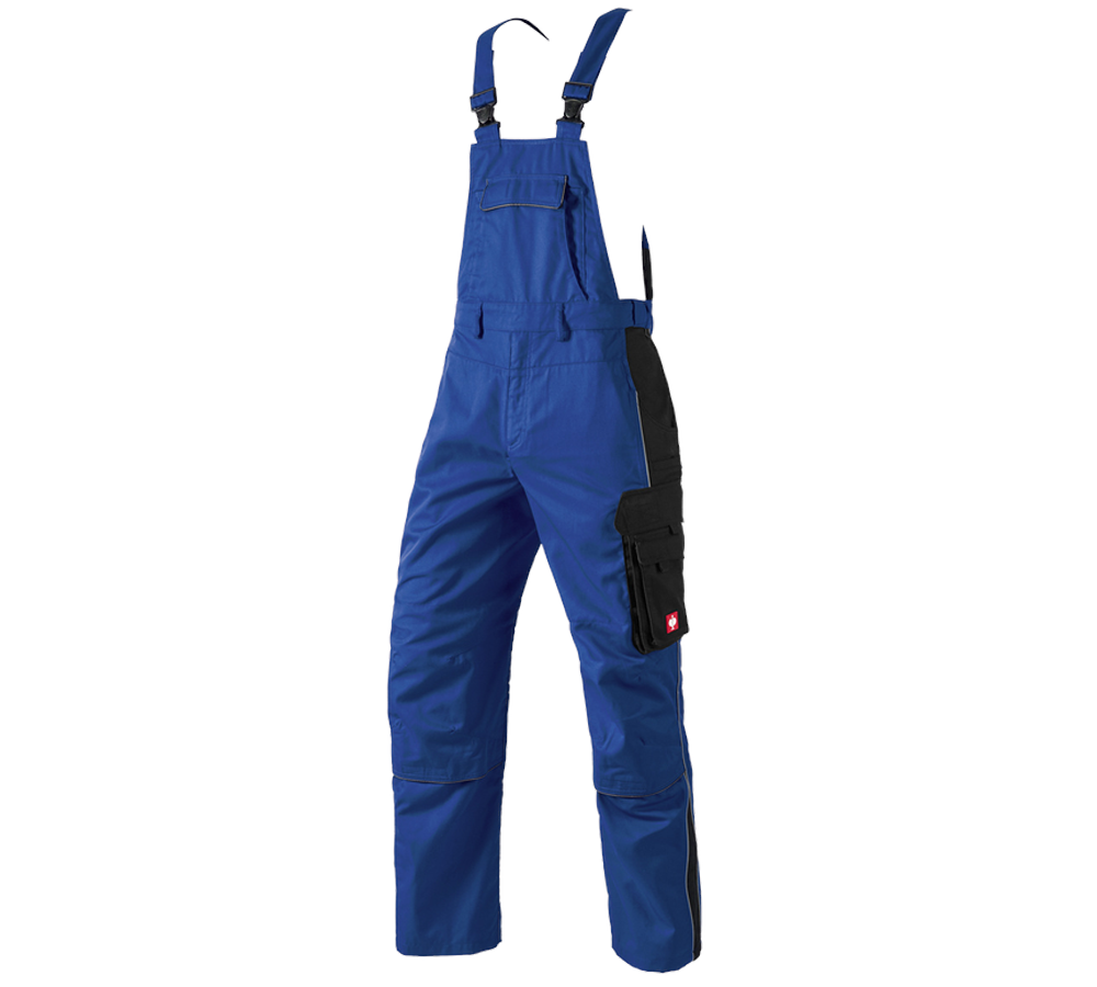Pracovné nohavice: Nohavice s náprsenkou e.s.active + nevadzovo modrá/čierna