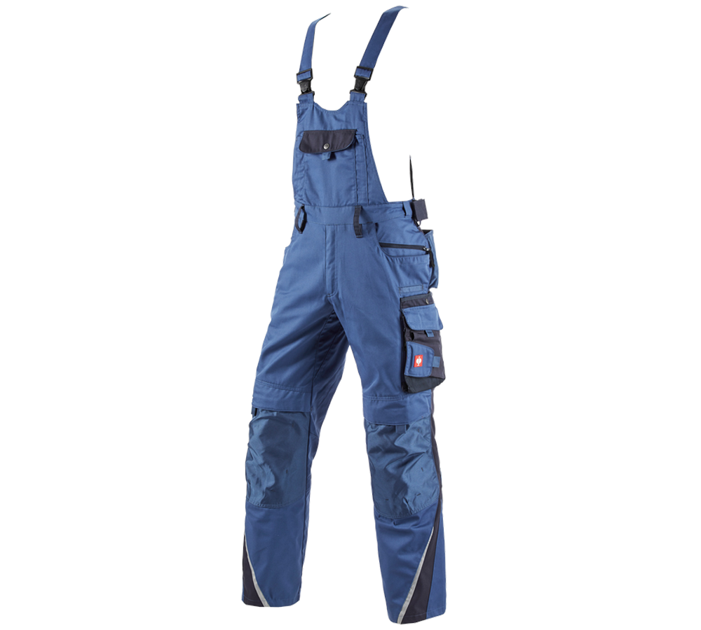Inštalatér: Nohavice s náprsenkou e.s.motion + kobaltová/pacifická
