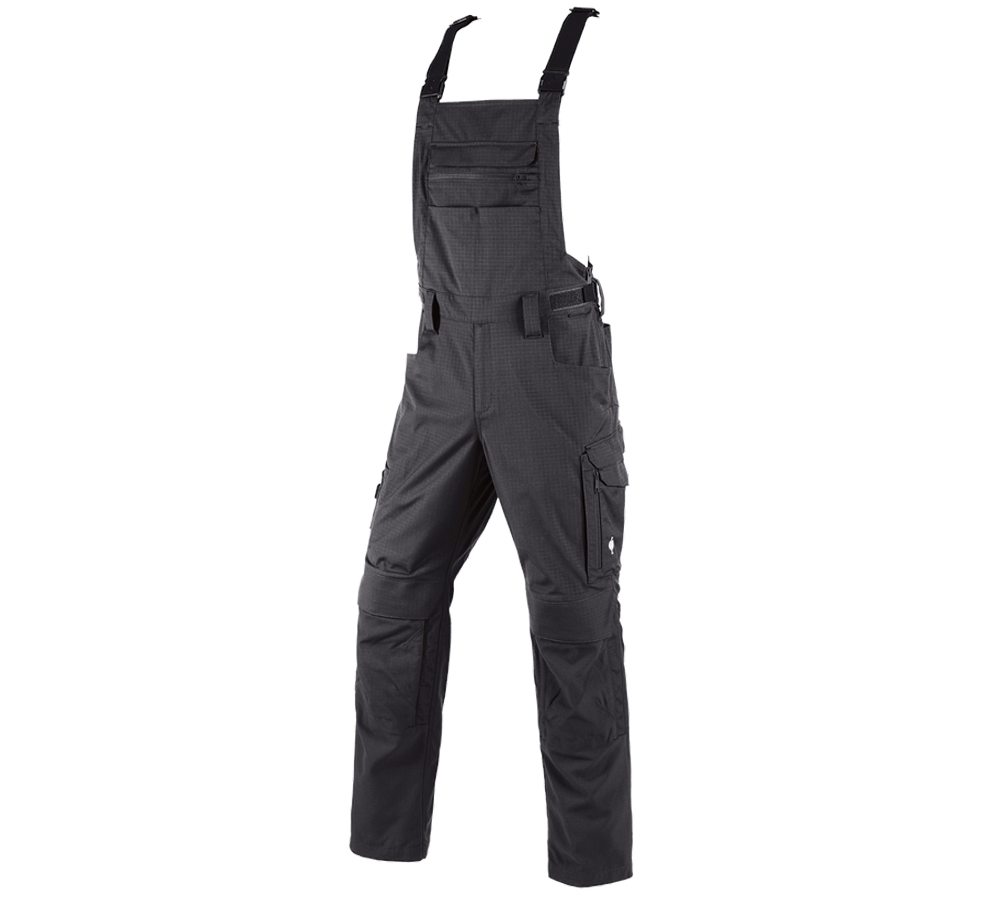 Pracovné nohavice: Nohavice s náprsenkou e.s.concrete solid + čierna